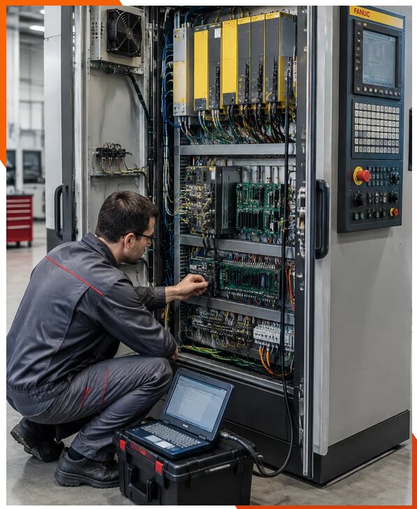 Ремонт систем ЧПУ FANUC промышленных станков в Ельце